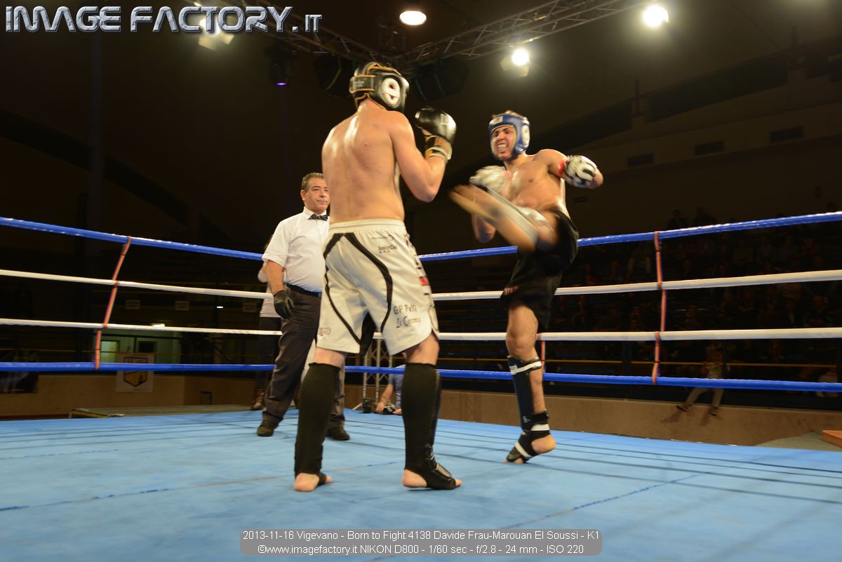 2013-11-16 Vigevano - Born to Fight 4138 Davide Frau-Marouan El Soussi - K1